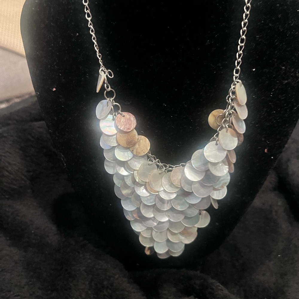 Chic Silver and Gold Disc Necklace